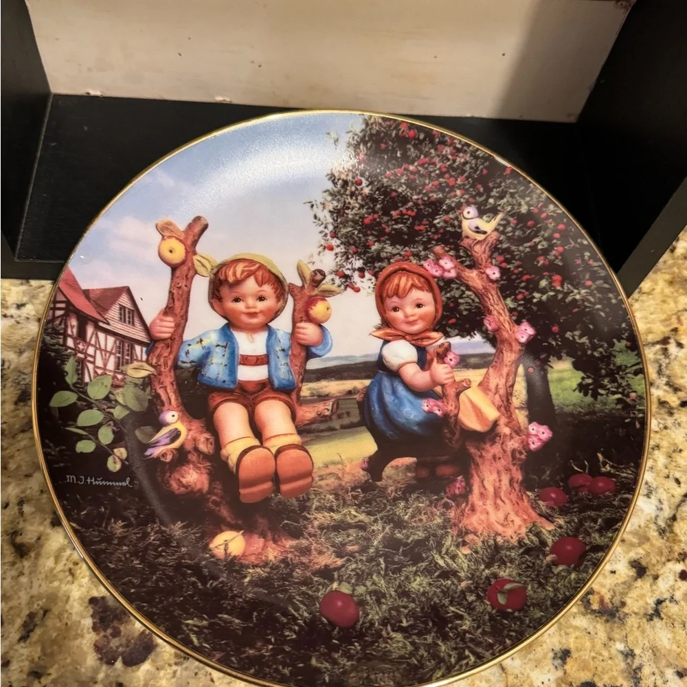 Hummel Decorative Plate with Children and Nature Scene
